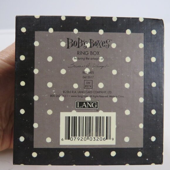 Red Hat Ring Gift Box with Domed Lid & Soft Felt inside Susan Winget Bob's Boxes - Picture 12 of 12